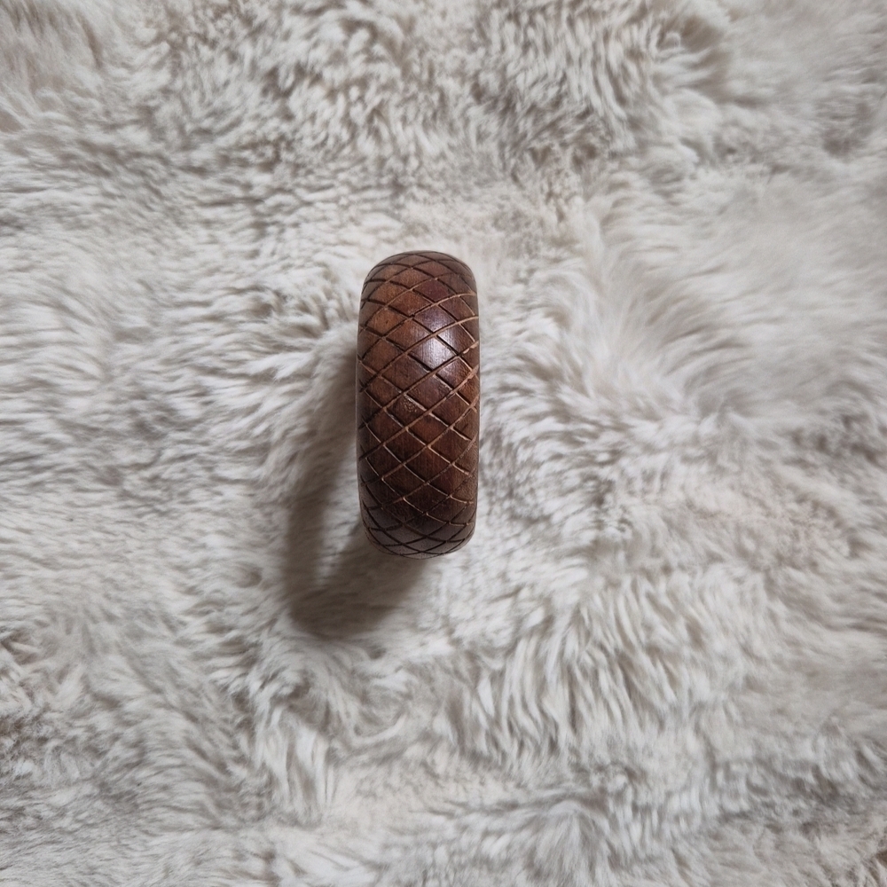 Vintage Wood Bangle Bracelet Wooden Bohemian Boho Jungle Queen Hippie Coastal ✨️